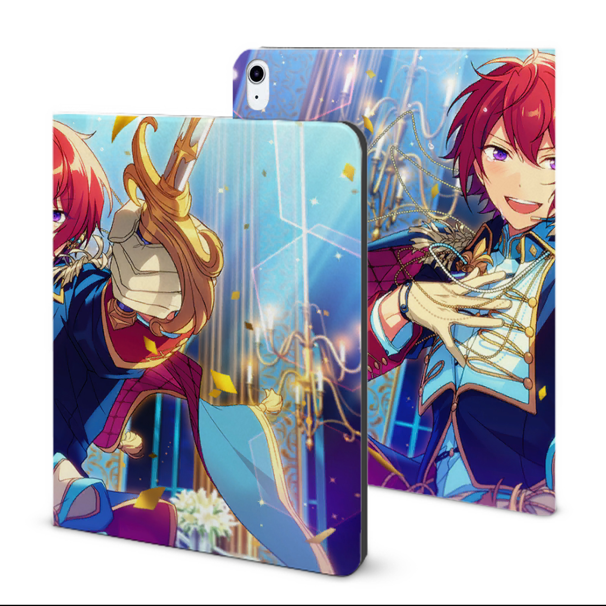 （画像用） あんさんぶるスターズ! Ensemble Stars IPad ケース ブック型 PUレザー TPU 耐衝撃 軽量 薄型 ペン収納なし 全面保護 IPad 各モデル対応